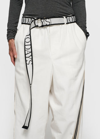 logo belt | white