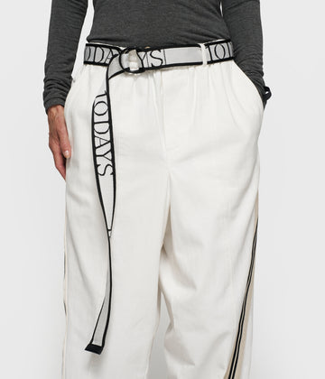 logo belt | white