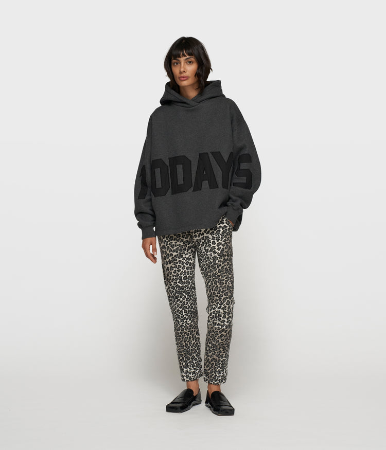 cropped jogger leopard | soft white melee