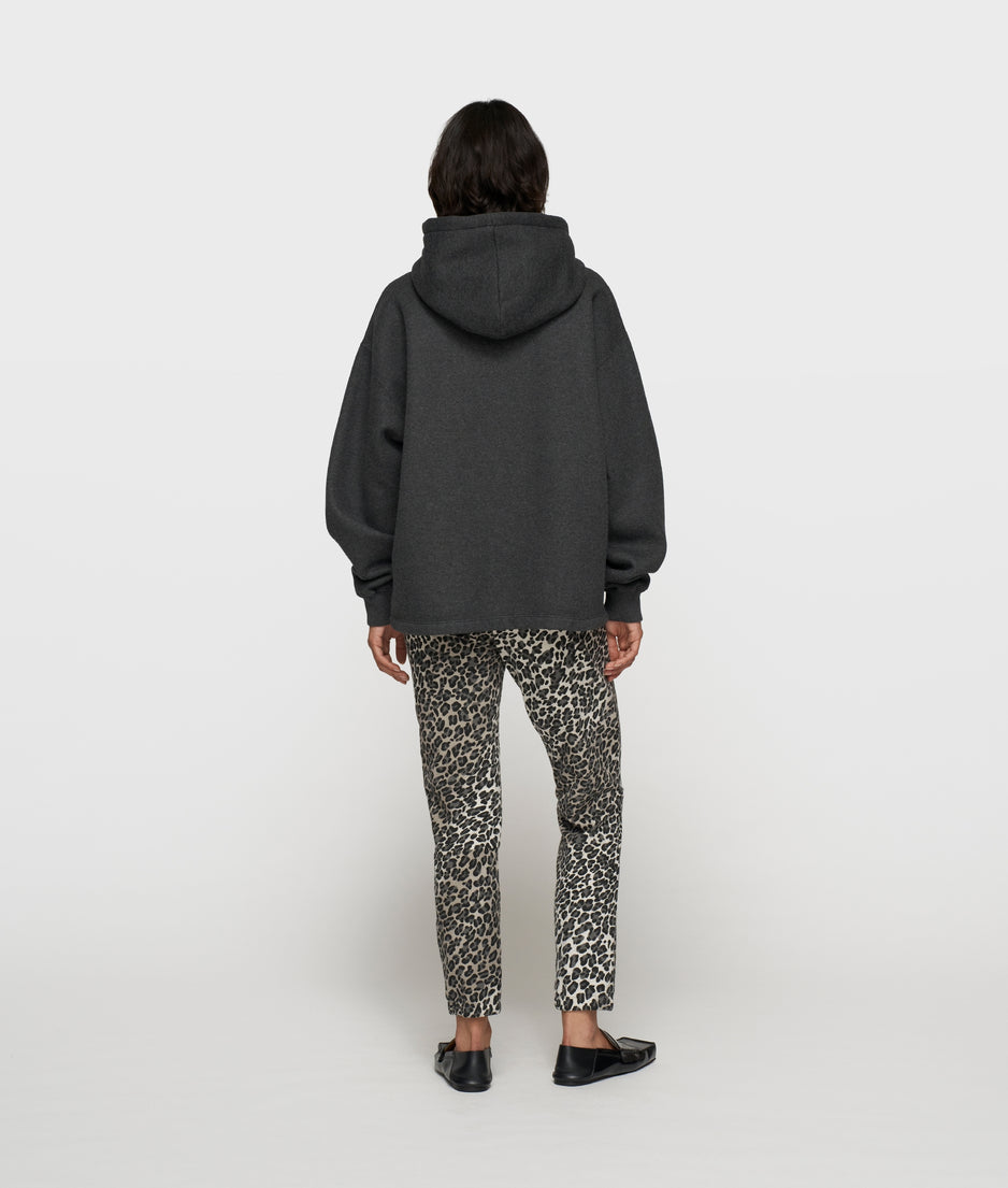 cropped jogger leopard | soft white melee