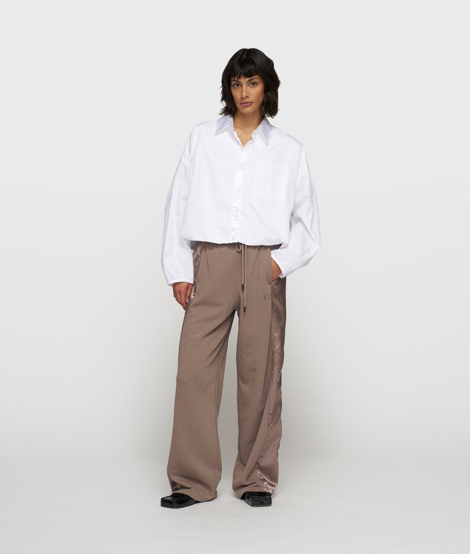 cropped smoking blouse | white