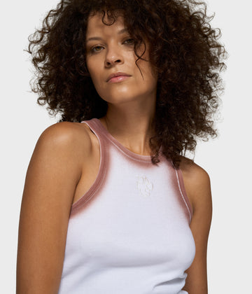 tank top rib spray | white