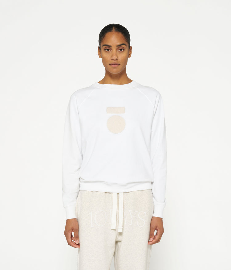 THE CREW NECK SWEATER | white