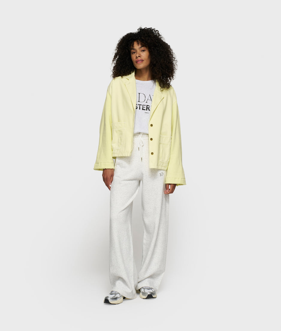 boxy jacket twill | pastel yellow