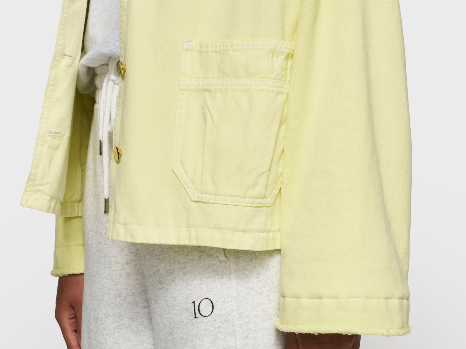 boxy jacket twill | pastel yellow