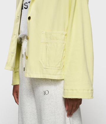 boxy jacket twill | pastel yellow