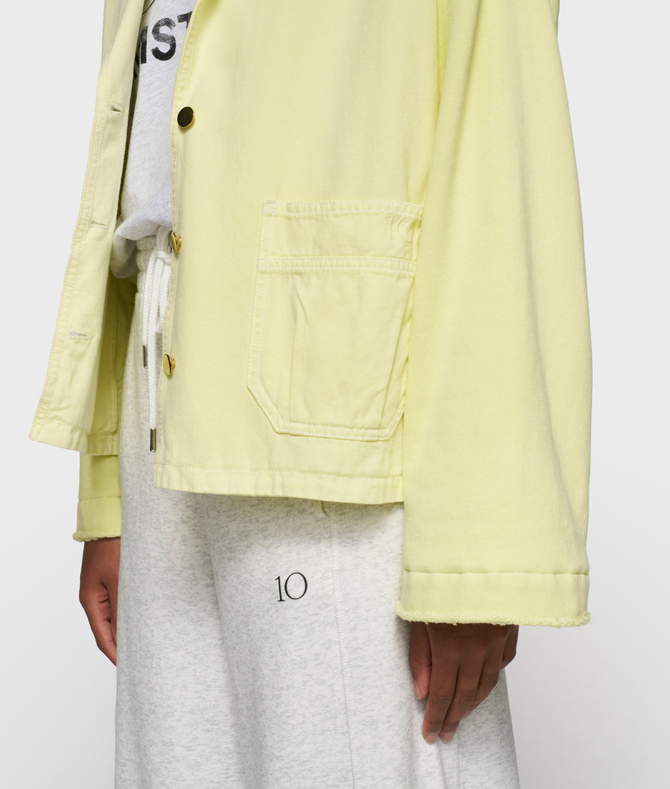 boxy jacket twill | pastel yellow