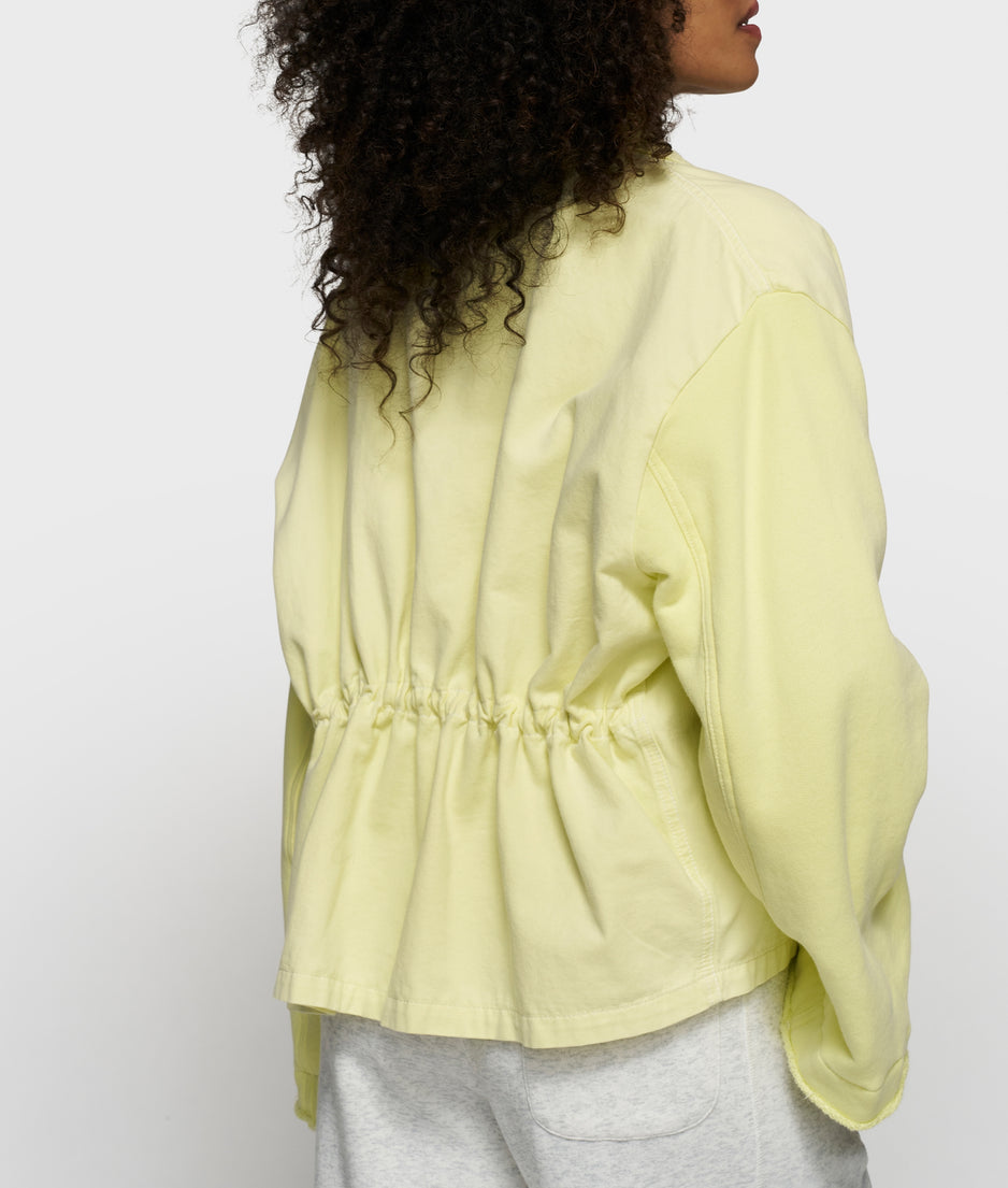 boxy jacket twill | pastel yellow