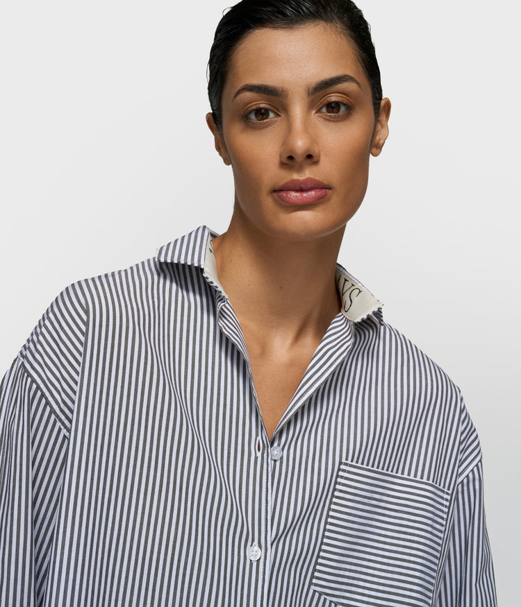 shirt stripes | white/charcoal