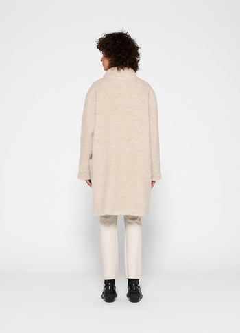 wool coat | ecru