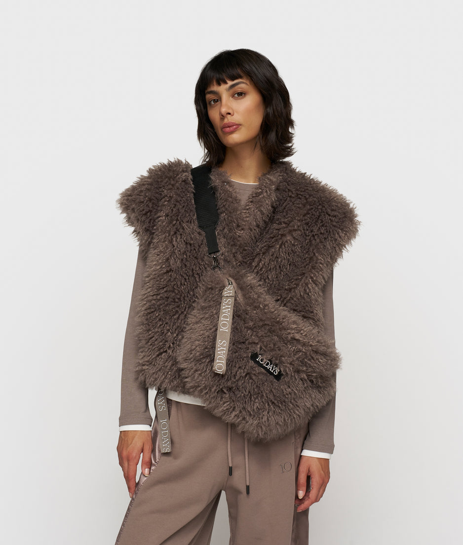 hairy cross body bag | moonrock
