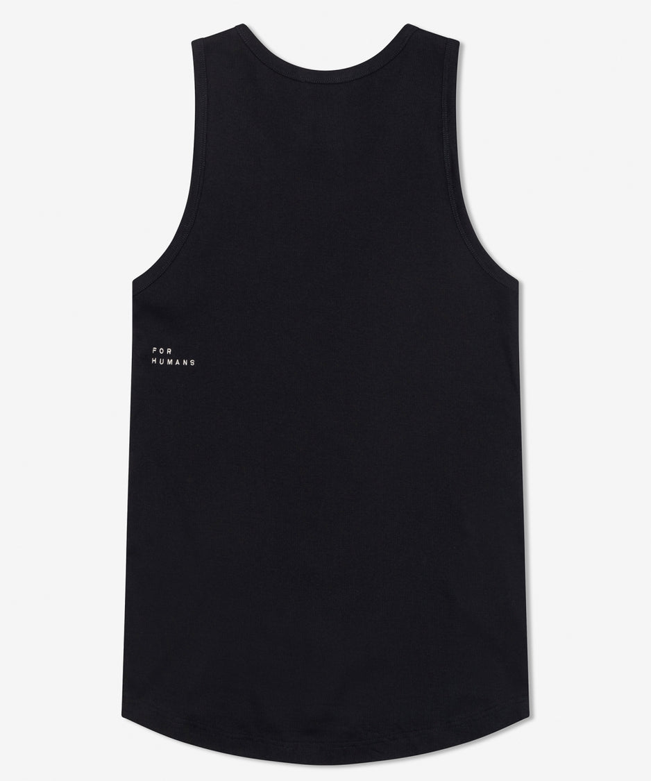 Aiden rib jersey singlet | dark blue