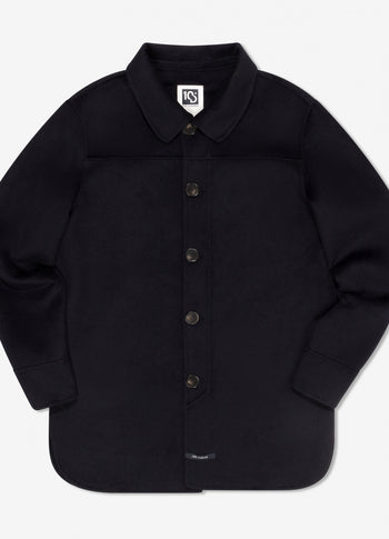 Harper soft wool jacket | dark blue