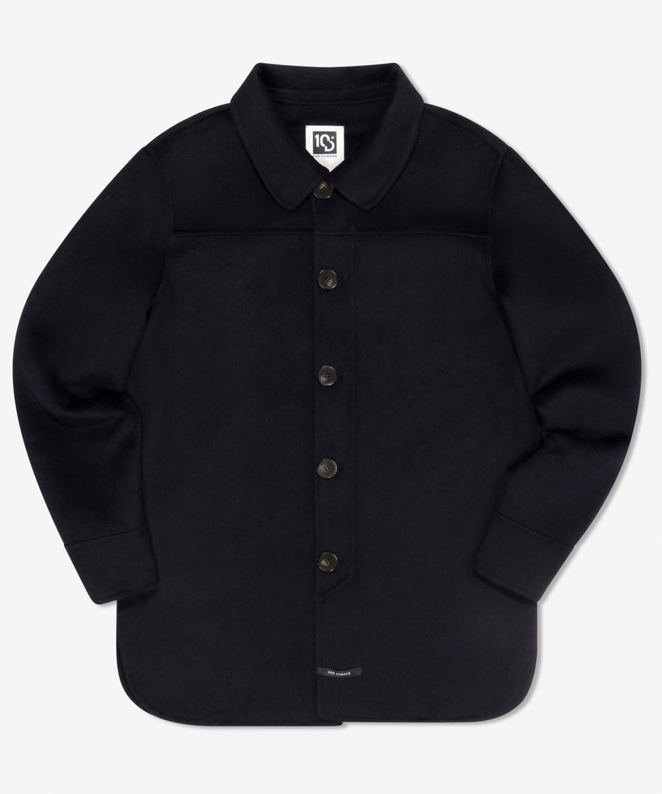 Harper soft wool jacket | dark blue