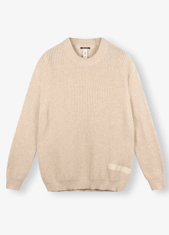 Wolf knitted jumper | oat