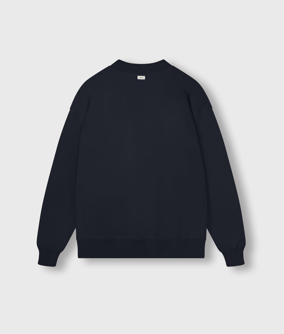 Levi fleece sweater | dark grey blue