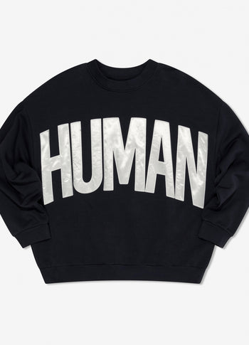 Human fleece sweater | dark blue