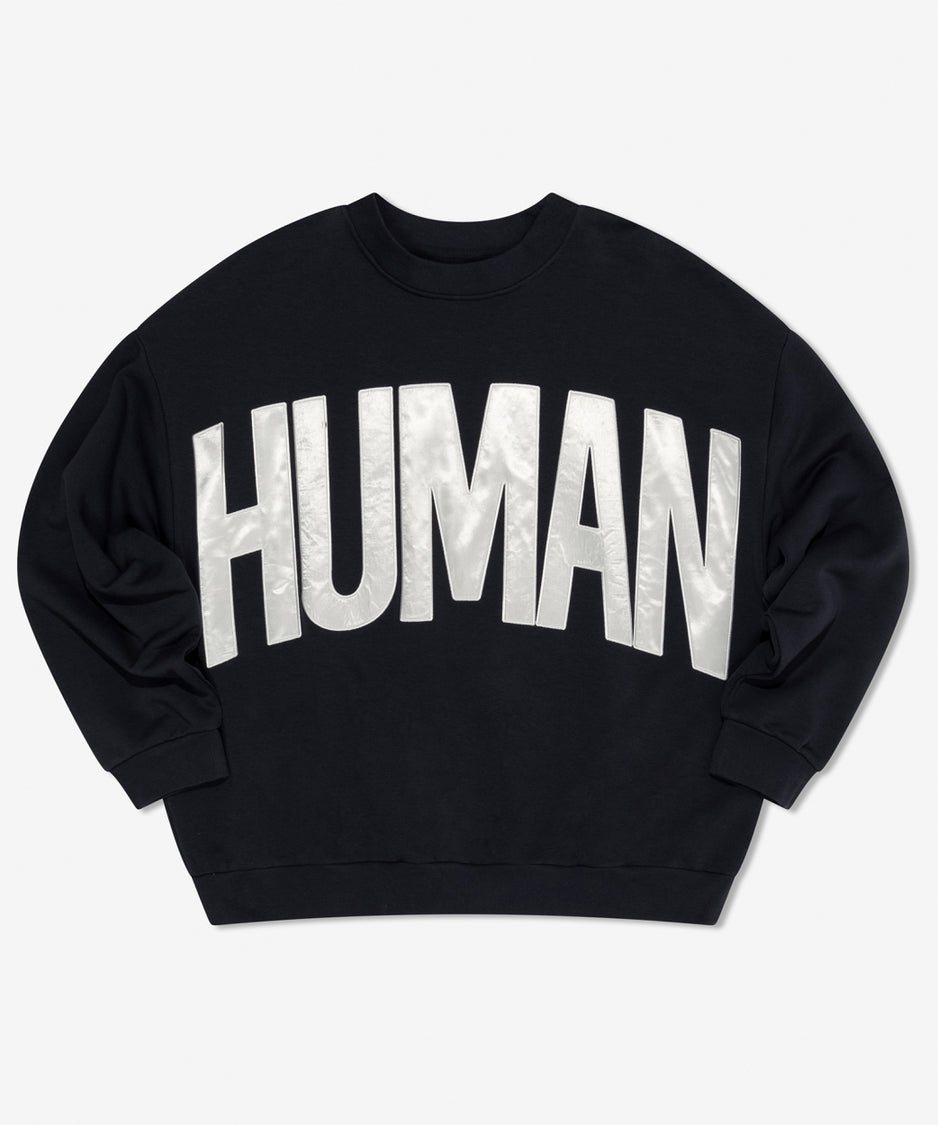 Human fleece sweater | dark blue