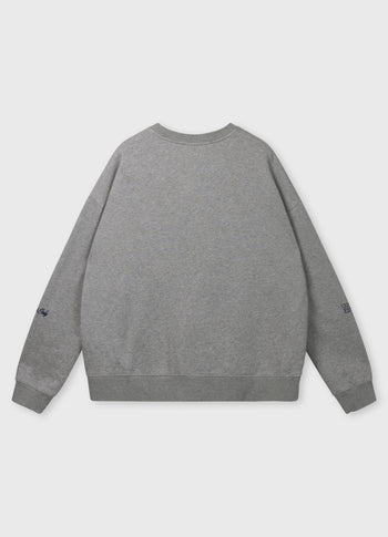 oversized sweater | light grey melee