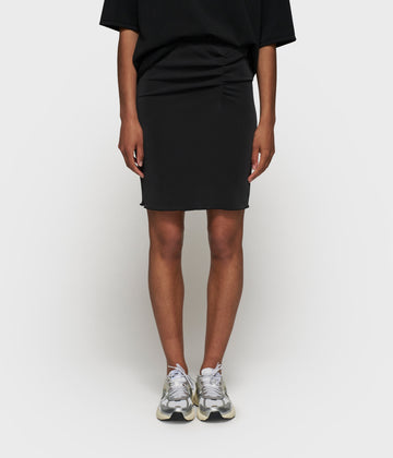 soft scuba gathering skirt | black