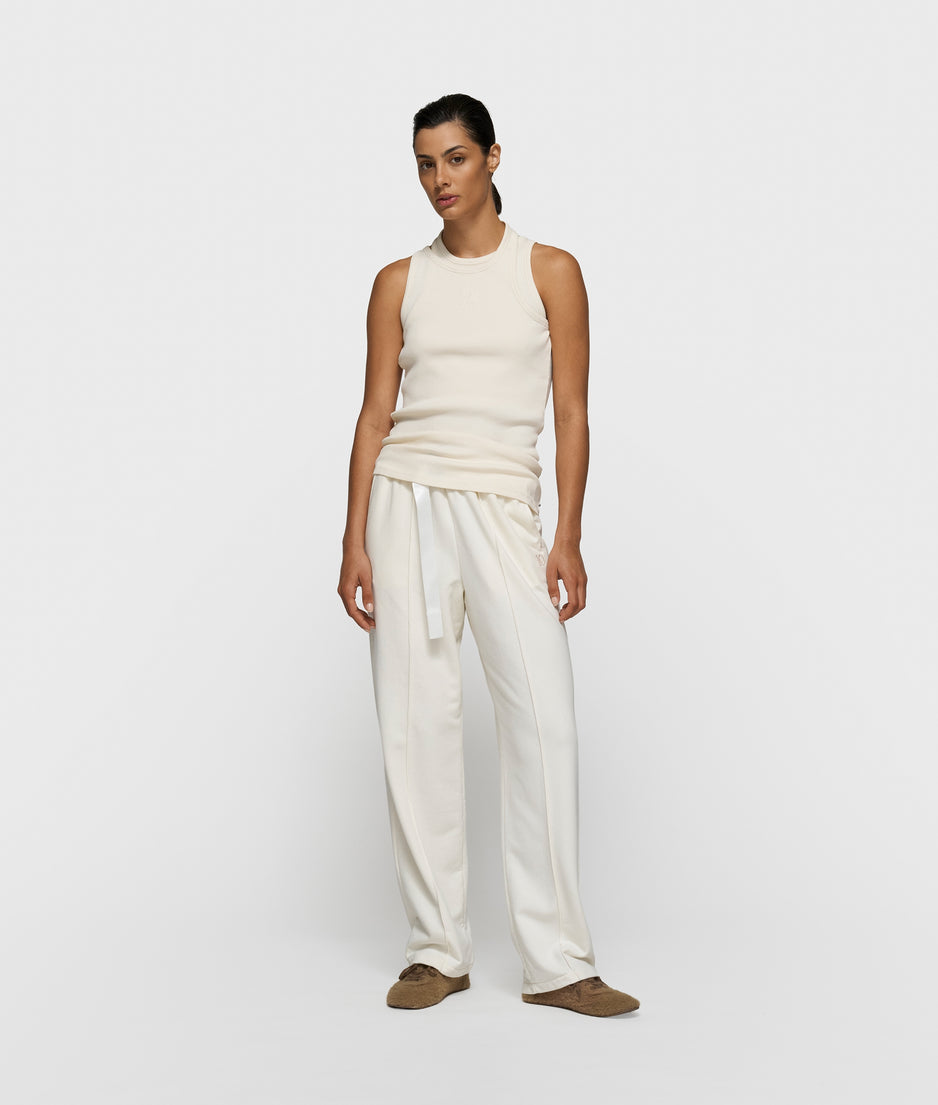 a-symmetric rib top | ecru