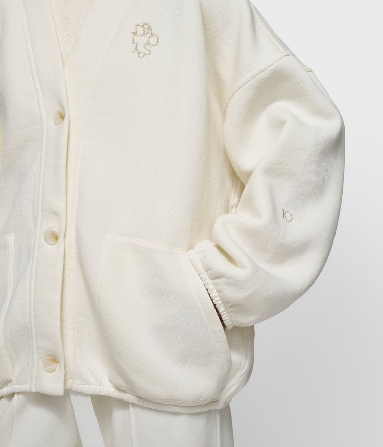 baseball cardigan | pearl