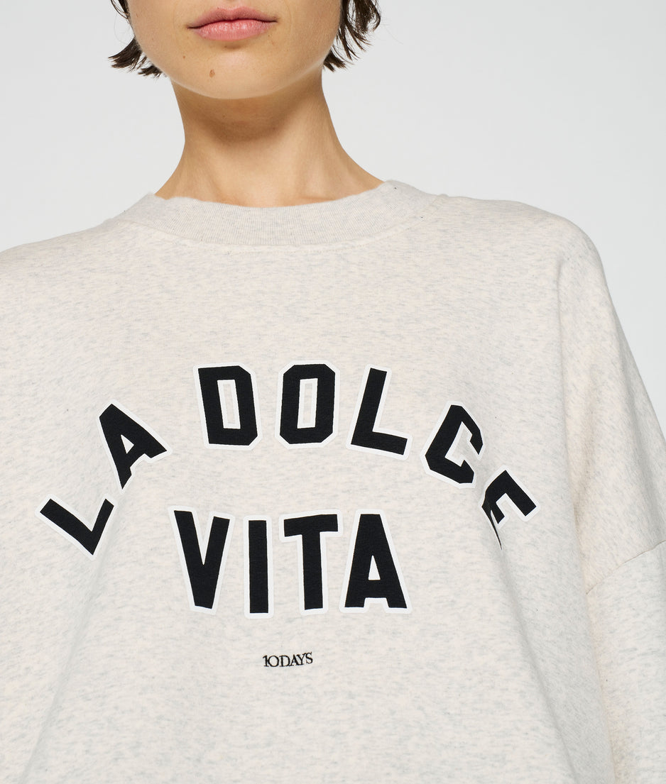 sweater la dolce vita | soft white melee
