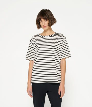 THE TEE STRIPES | white/black