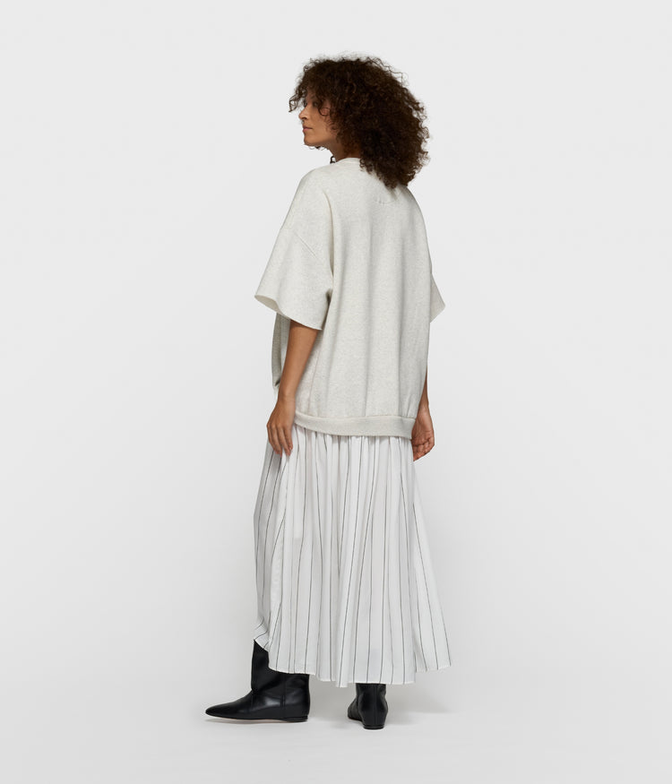 statement sweater dress | soft white melee