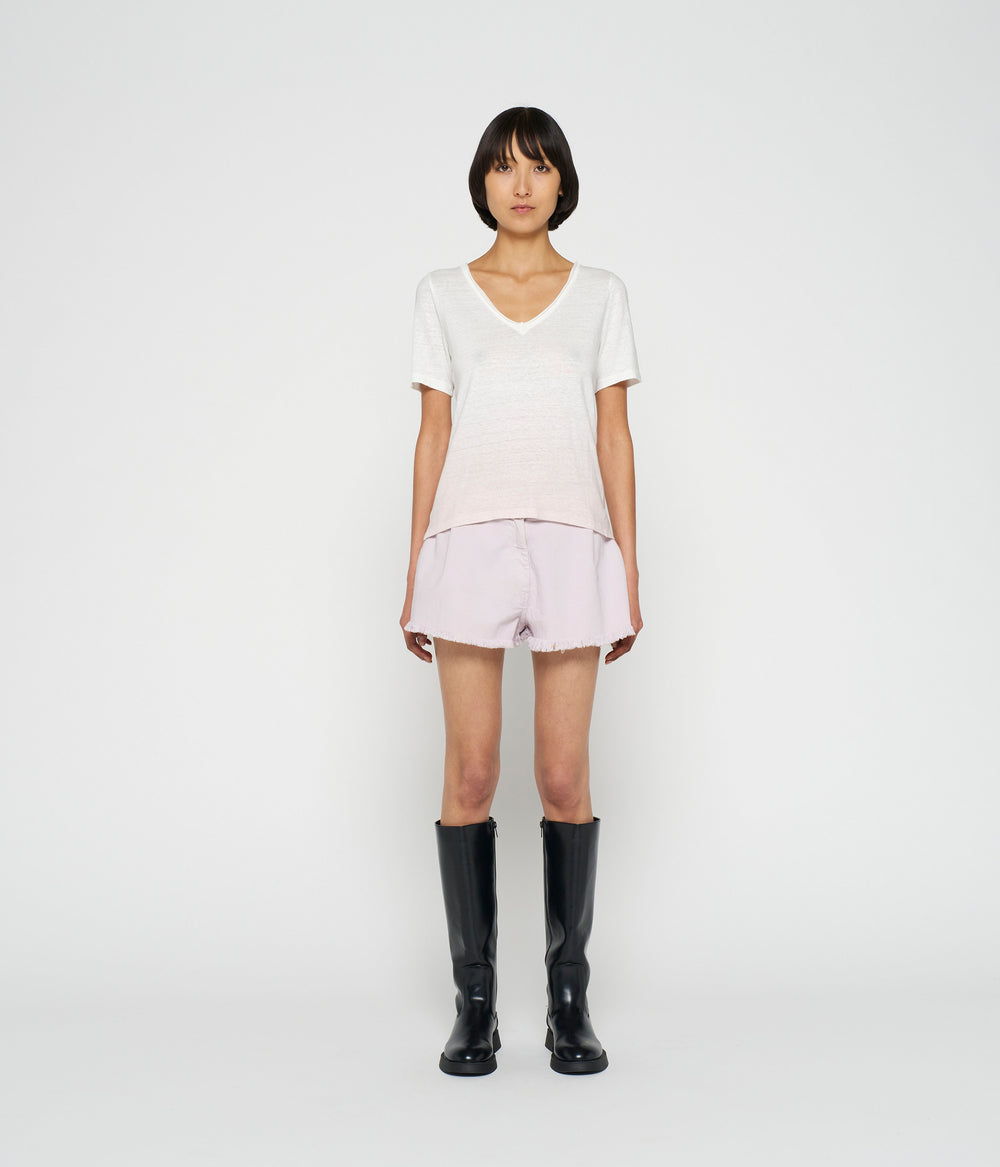 linen tee dip dye | pale lilac