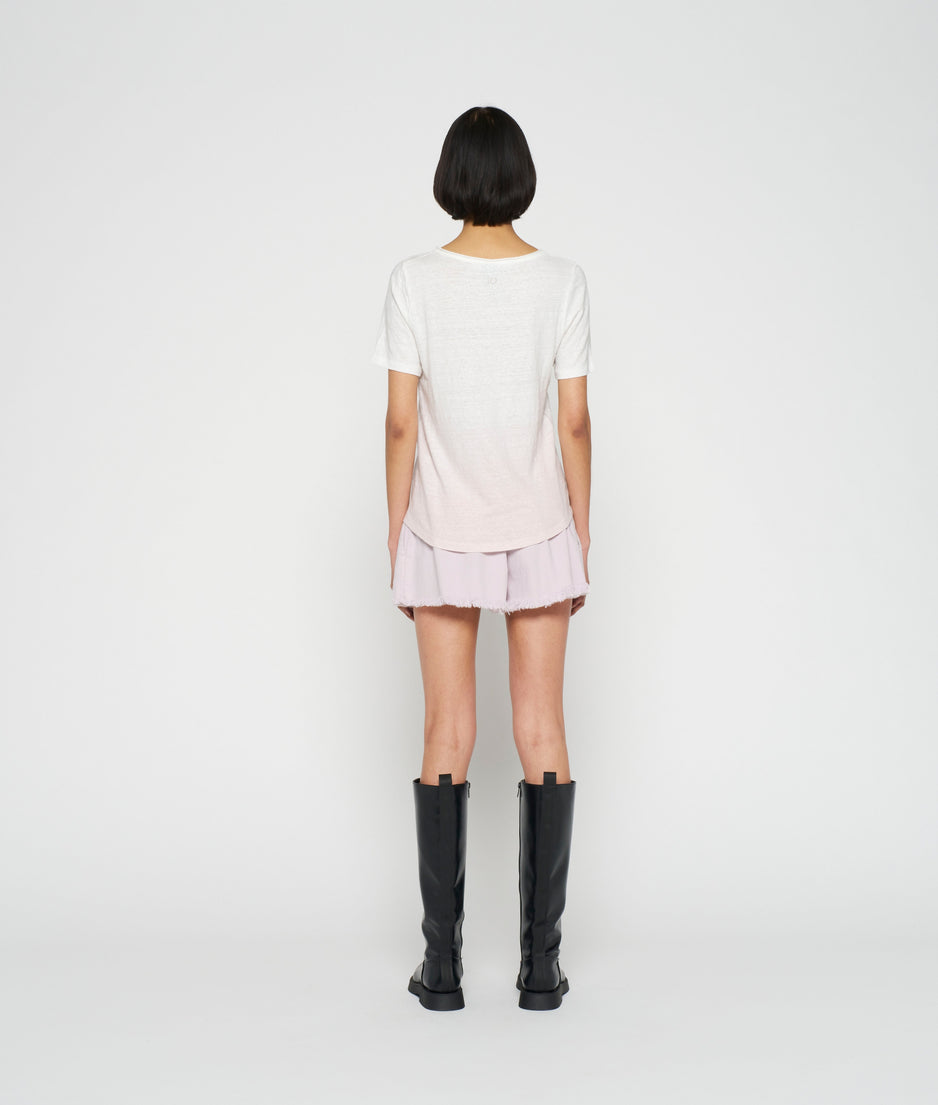 linen tee dip dye | pale lilac