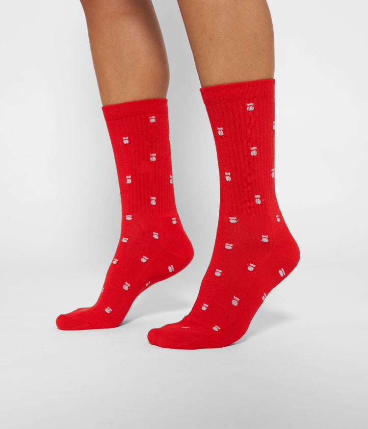 socks medal | coral red