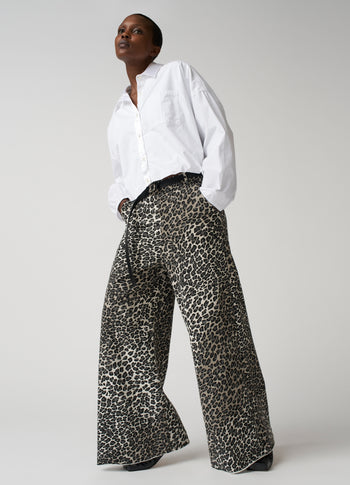 cropped smoking blouse | white