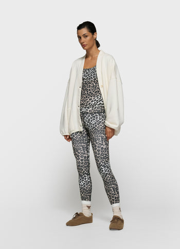 sporty leggings leopard | ecru