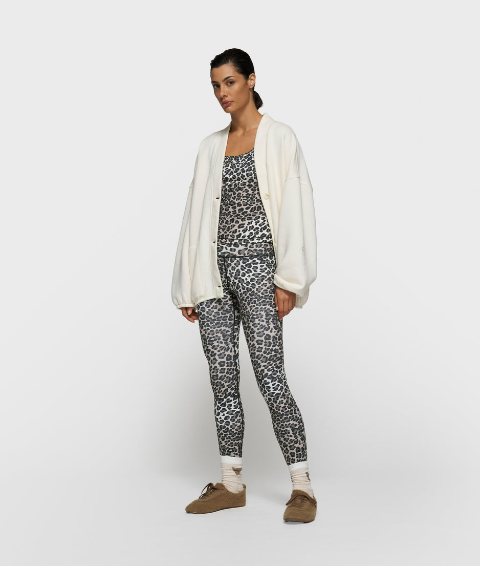 slimfit tanktop leopard | ecru