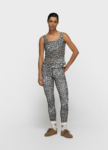 sporty leggings leopard | ecru