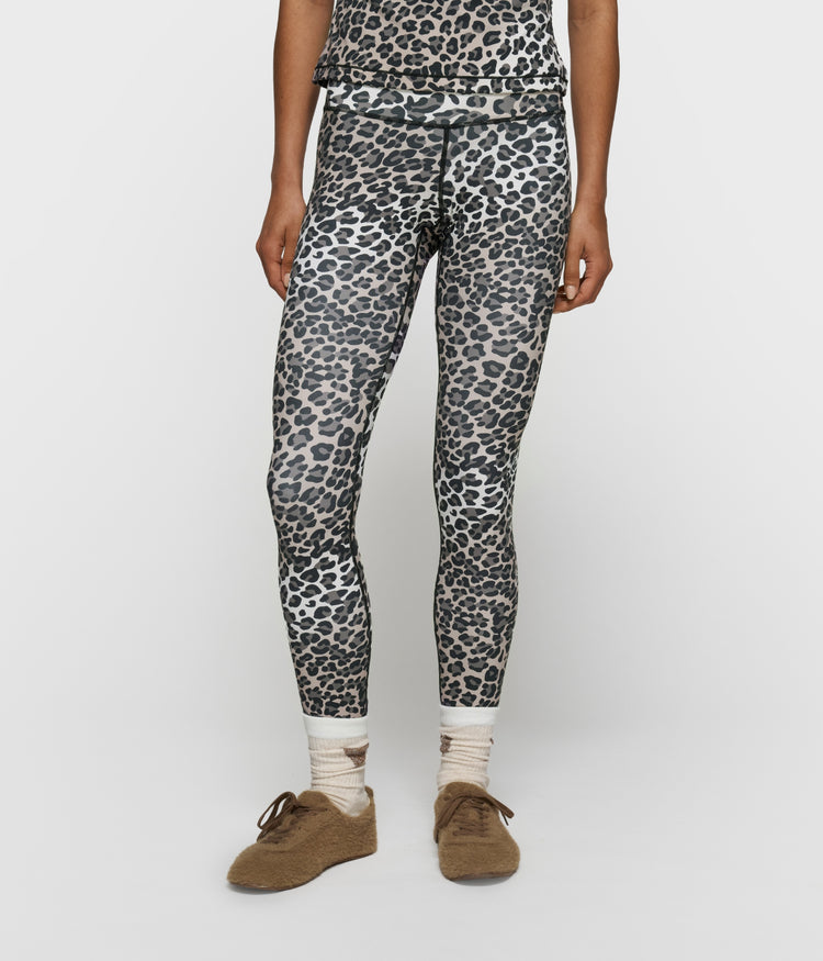 sporty leggings leopard | ecru