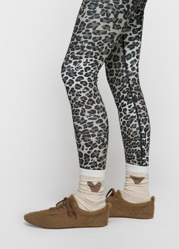 sporty leggings leopard | ecru