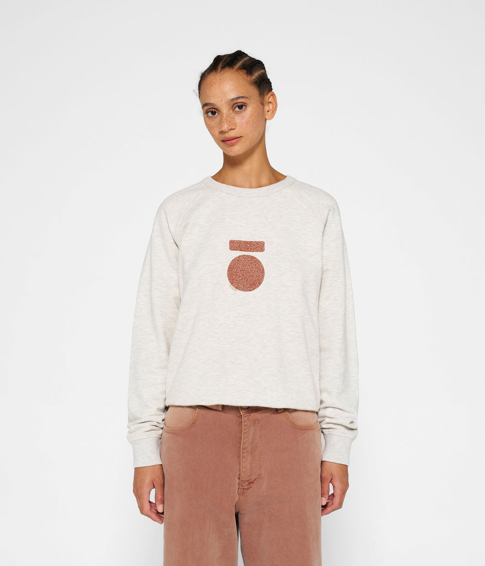 icon sweater | soft white melee