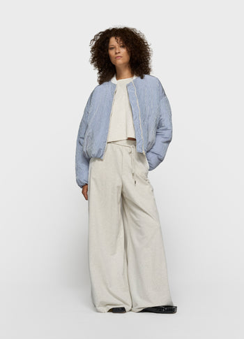 bomber jacket stripes | white/blue