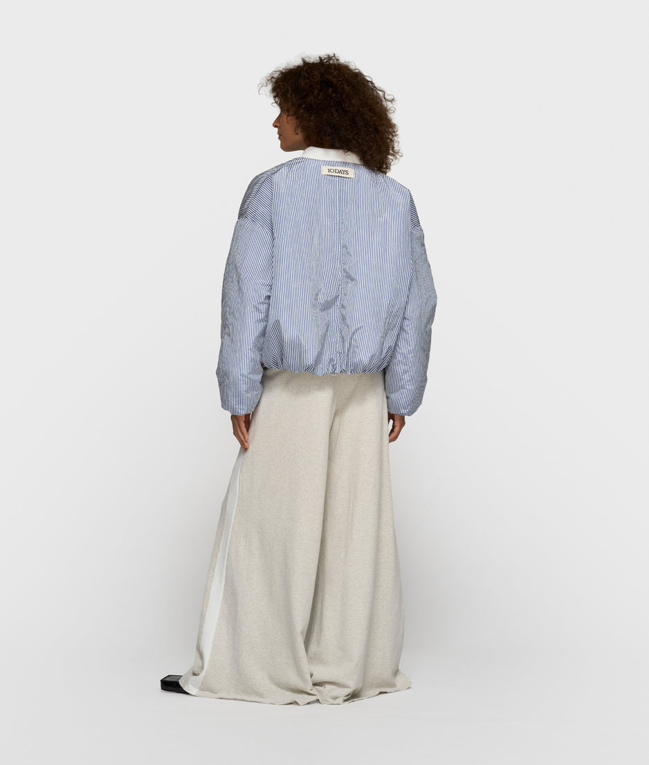bomber jacket stripes | white/blue