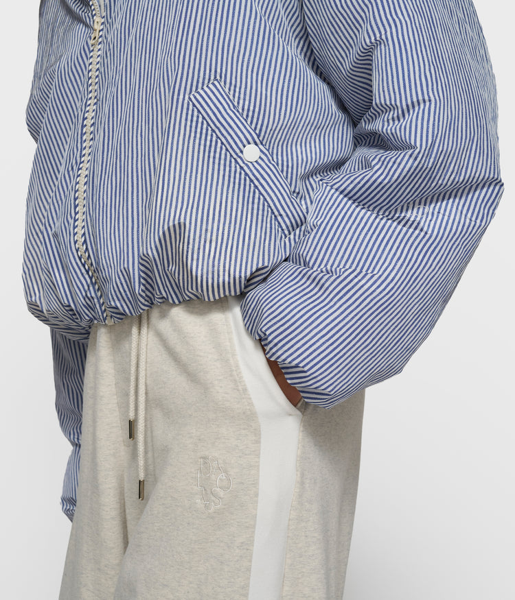 bomber jacket stripes | white/blue