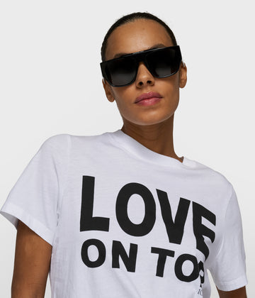 love petite tee | white