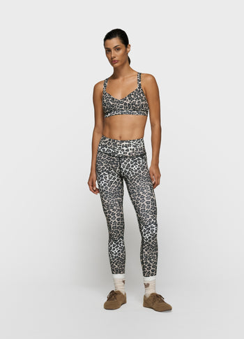sporty bra leopard | ecru