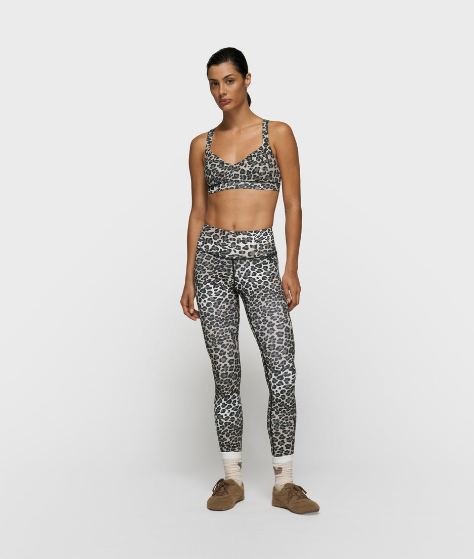 sporty bra leopard | ecru
