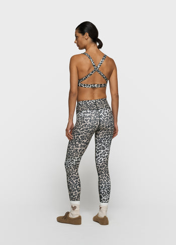 sporty bra leopard | ecru