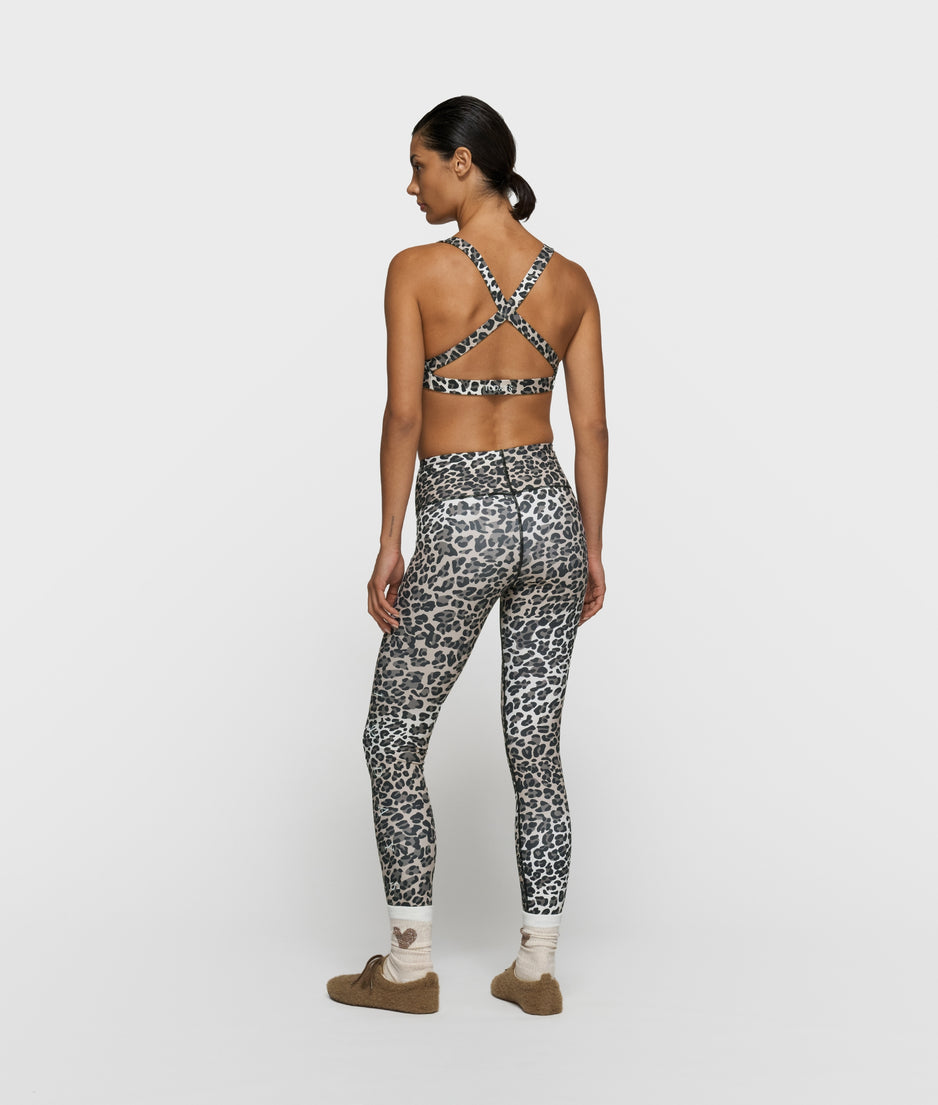 sporty bra leopard | ecru