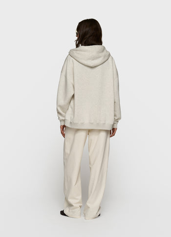 zip cardigan | soft white melee
