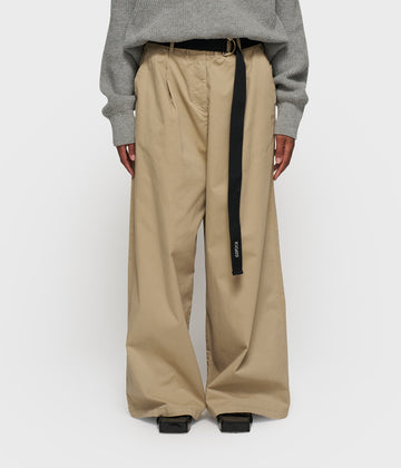 wide pants twill | earth