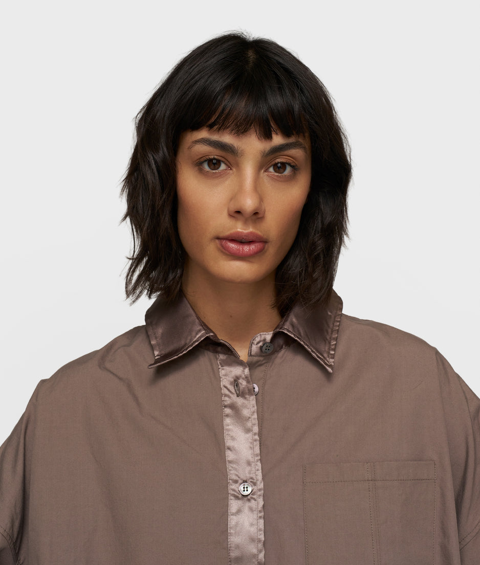 cropped smoking blouse | moonrock